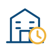 Hospital and clock representing healthcare experience