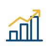 Rising chart representing shared growth