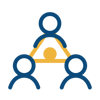 Connected people representing established relationships